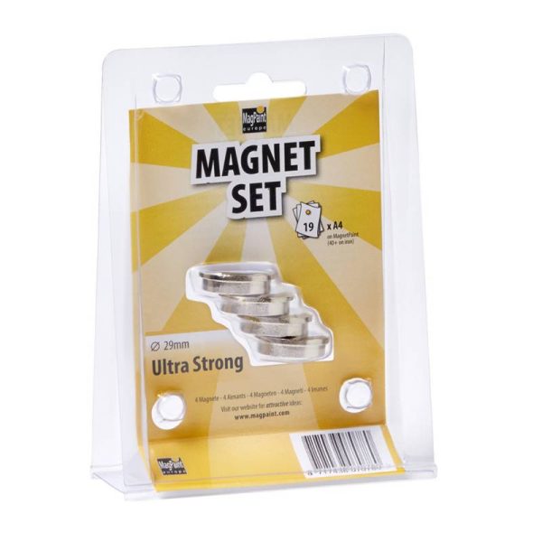 Labai stiprūs neodimio magnetai Magpaint Neodymium Magnets 23 mm 4 vnt.